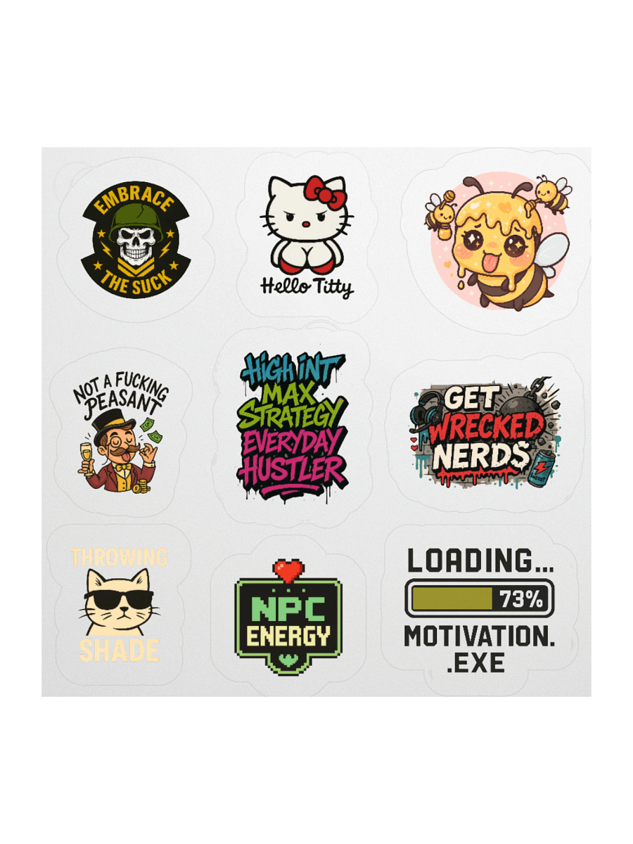 Gamer & Nerd Sticker Pack | Funny Meme, Geek, and Trophy Hunter Decals product image (1)