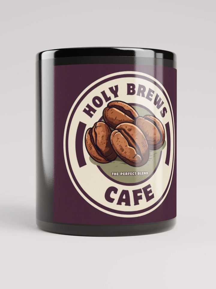 Holy Brews Cafe Logo Black Glossy Mug #1 product image (1)