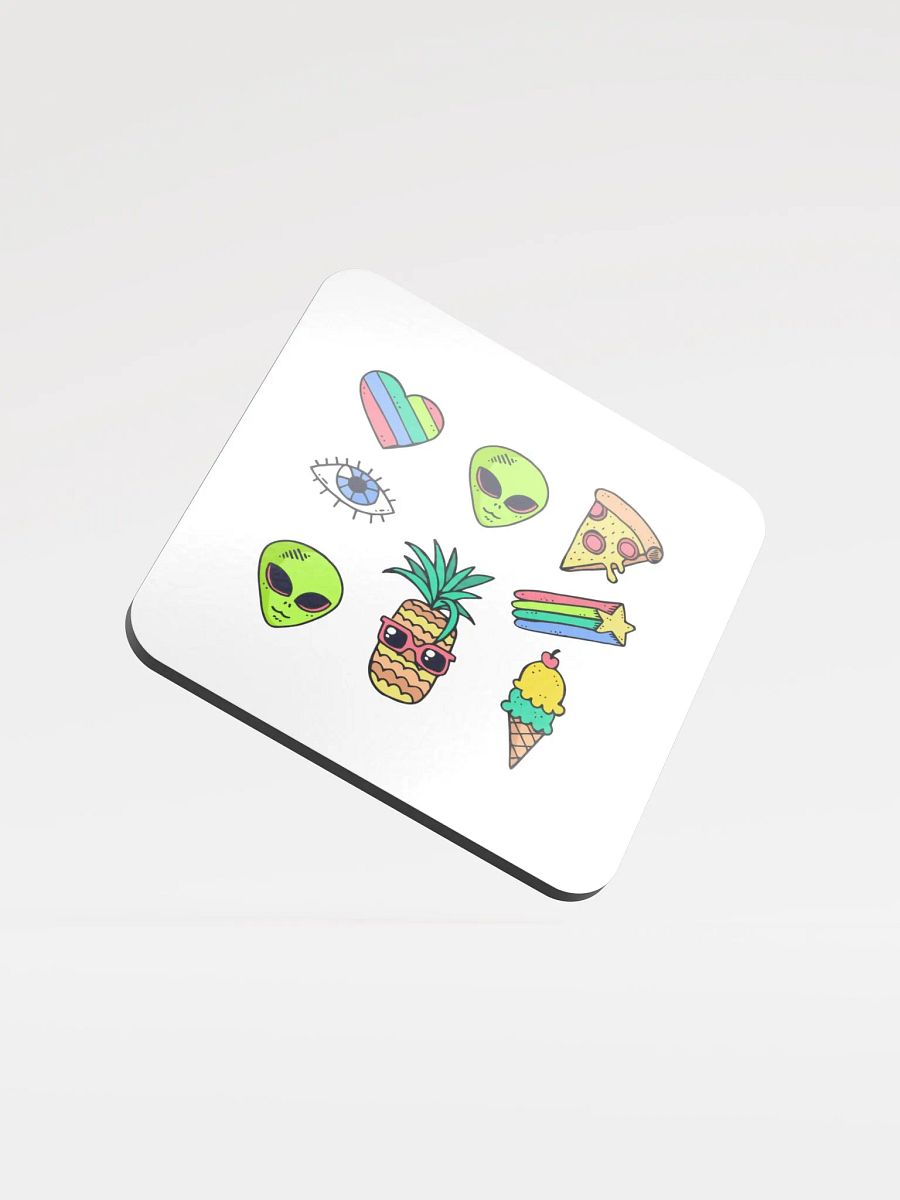 "Martians Take Belfast!" Roswell Aliens Cork Coaster product image (1)