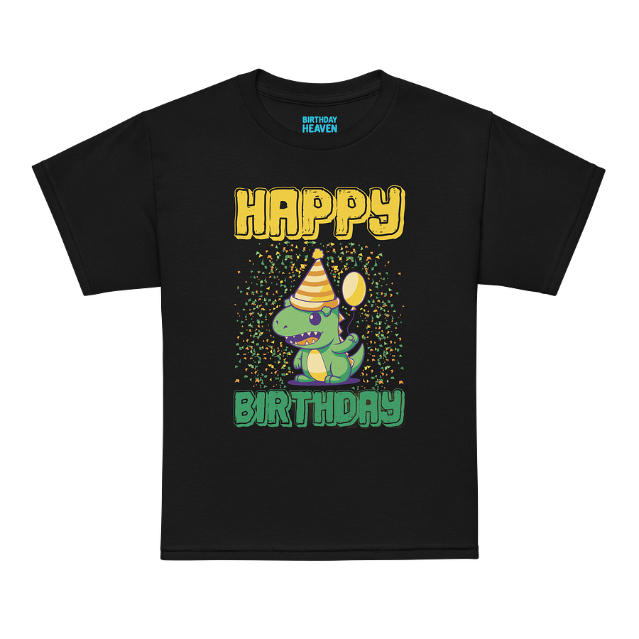 Happy Birthday (Cute Dinosaur With Balloon) T-Shirt For Kids product image (11)