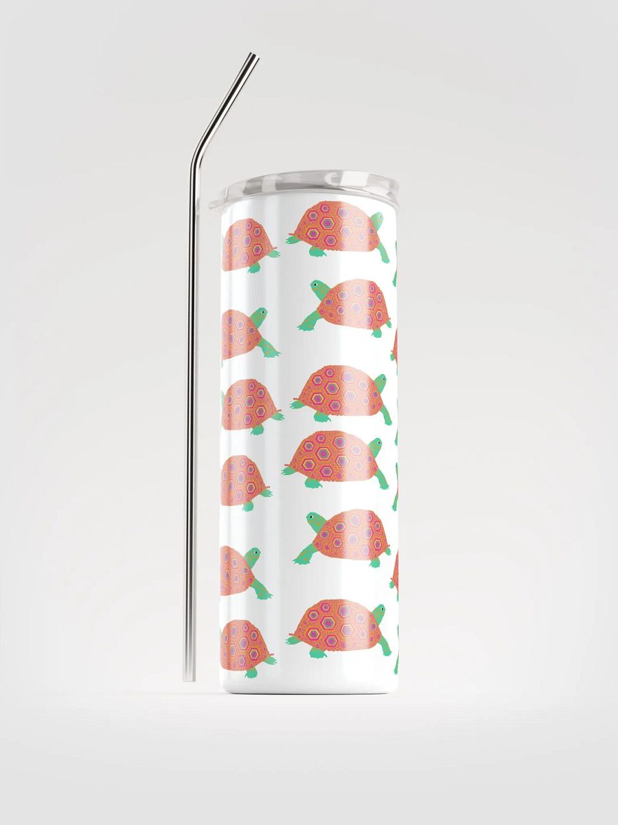 Miniaday Designs Orange Turtles Stainless Steel Tumbler on White product image (1)