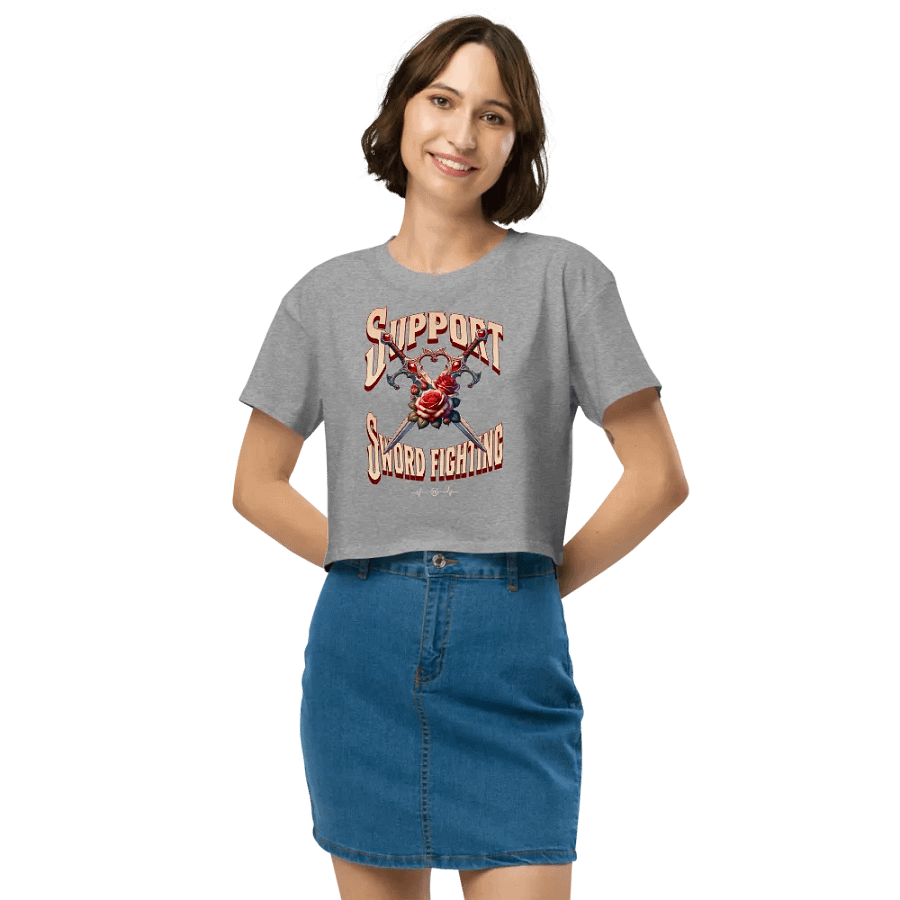 Support Sword Fighting Crop T-Shirt product image (3)