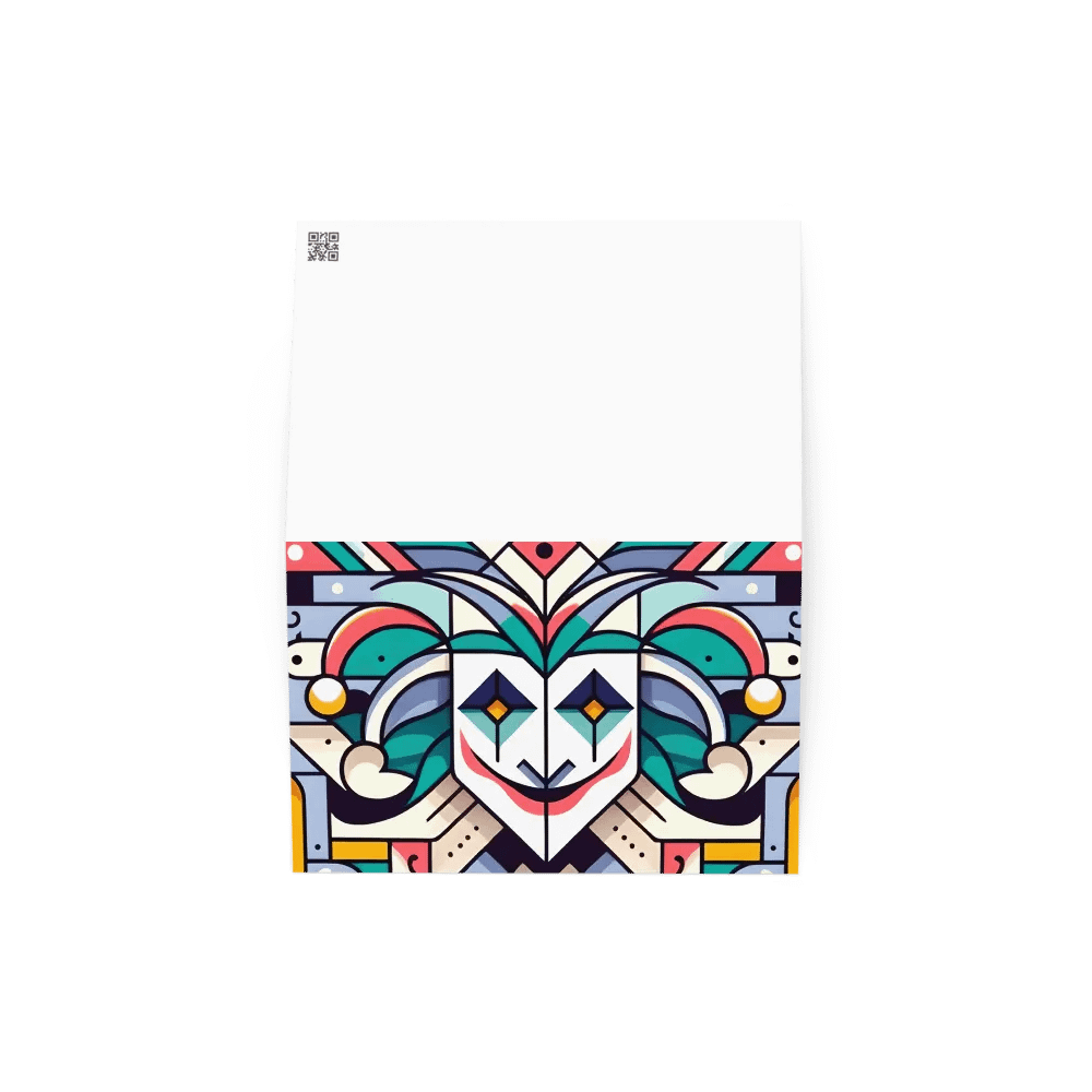 Abstract Joker Face Blank Card product image (2)