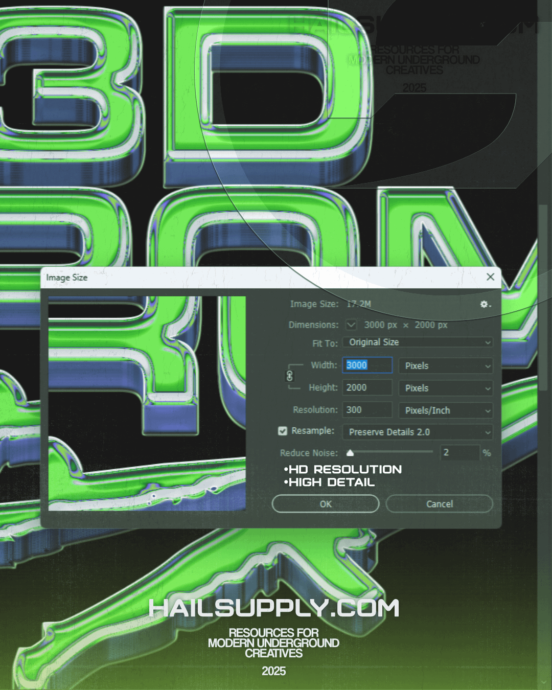 FREE 3D PHOTOSHOP CHROME TEXT EFFECT product image (4)