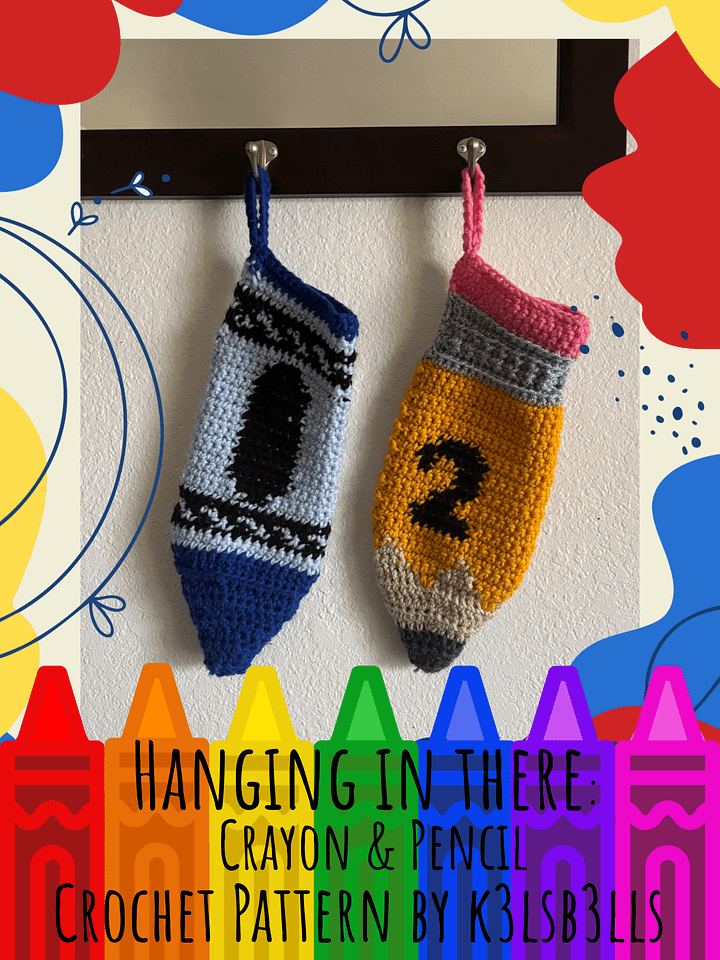 Hanging in There: Crayon & Pencil Crochet Pattern product image (1)