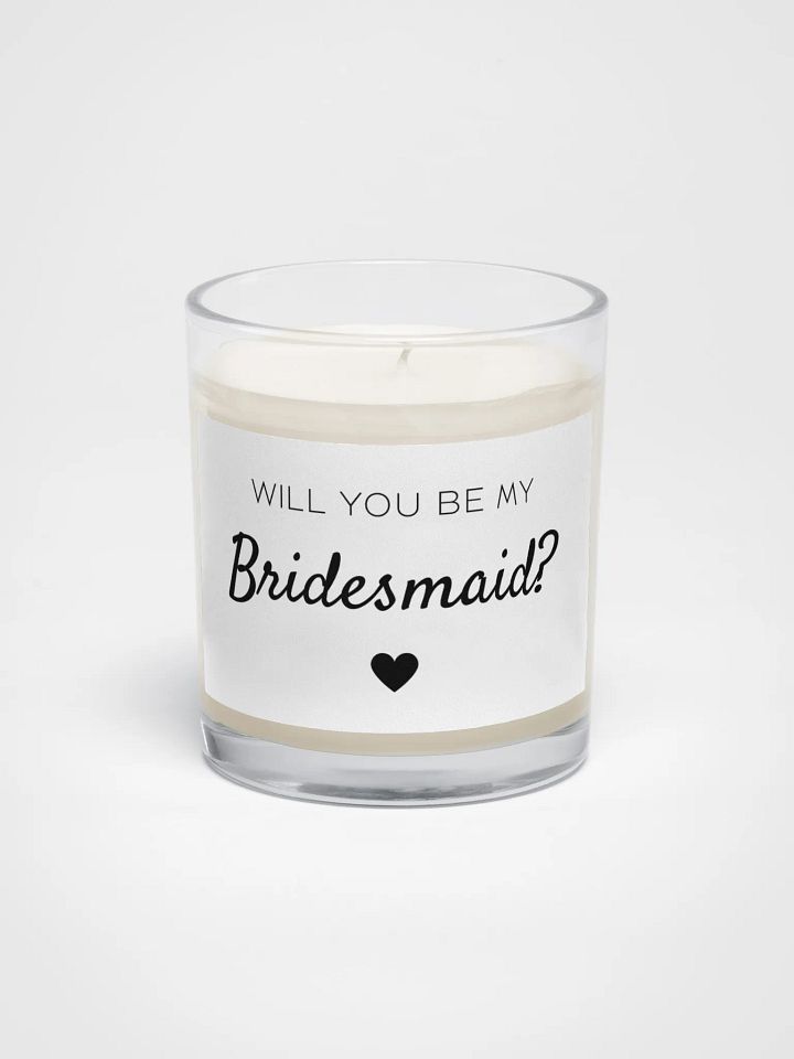 Will You Be My Bridesmaid? – Soy Wax Candle in Clear Glass Jar product image (1)