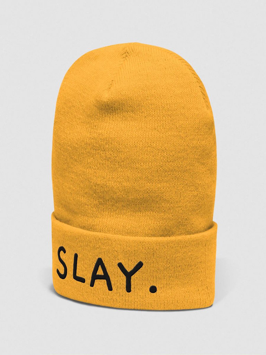 slay cuffed beanie - black font product image (3)