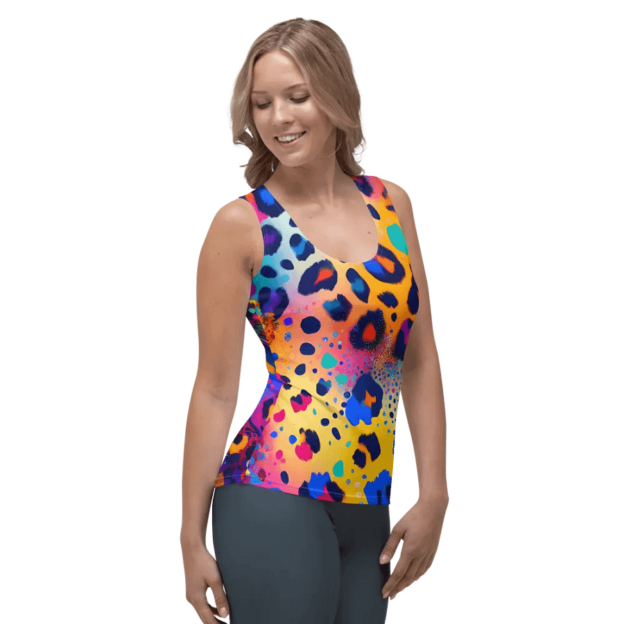 Electric Jungle Leopard Womens Tank product image (4)