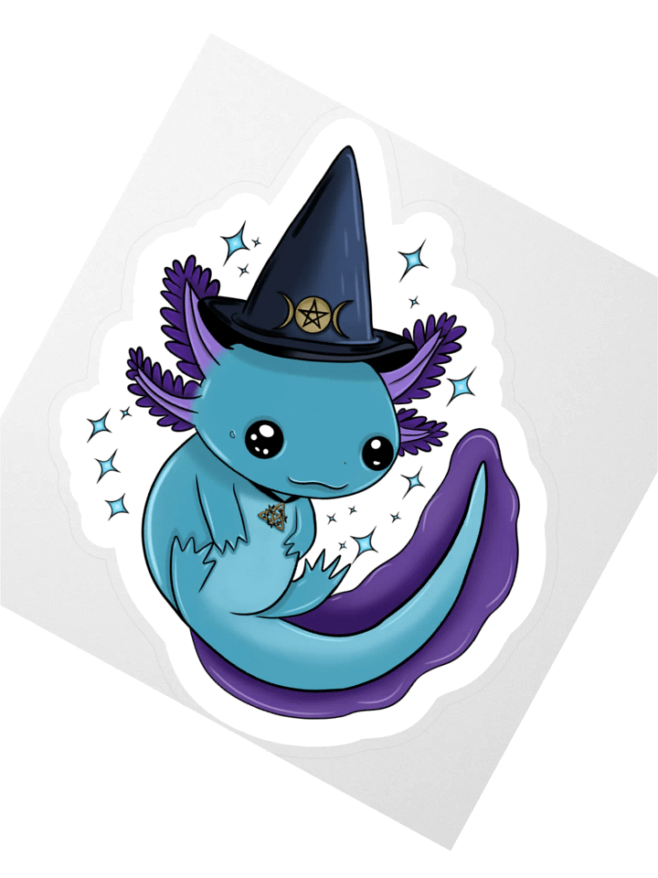 Whimsical Wicca Kiss-Cut Stickers - Axolotl product image (4)