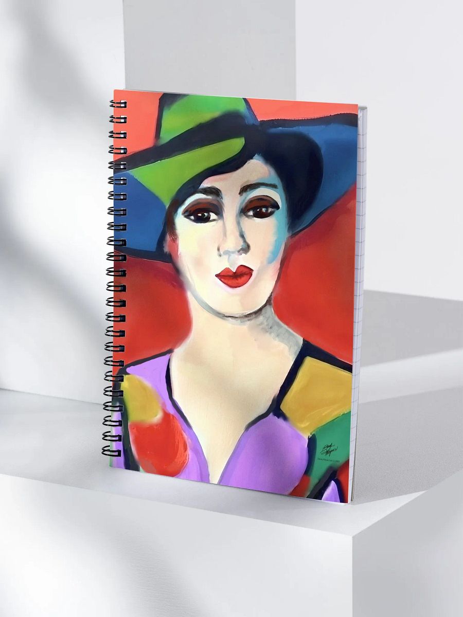 Donna with Hat Spiral Notebook product image (3)