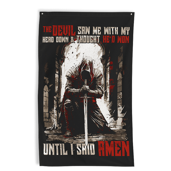 Until I said Amen 2.0 Wall Flag product image (1)
