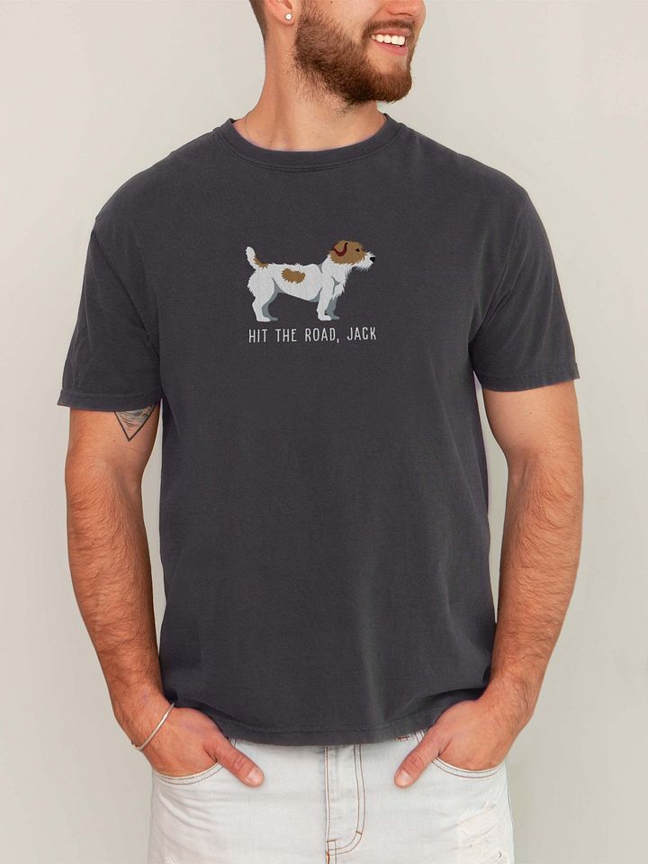 Hit the Road, Jack T-Shirt(Embroidered) of a Jack Russell Terrier(Rough Coat) product image (2)