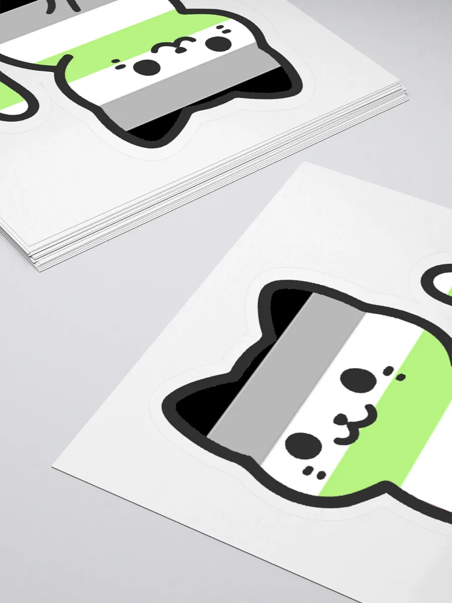 Agender Pride Kitty Sticker product image (4)