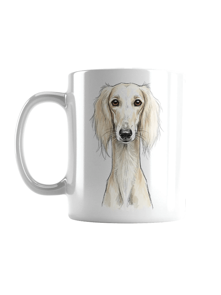 Saluki Dog Sketchy ish Art Chic Small Ceramic Mug product image (2)