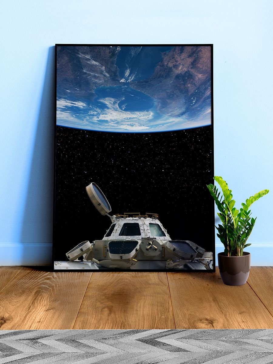 Earth and ISS (Up and down) — space poster, science poster, space photo, nasa poster product image (1)