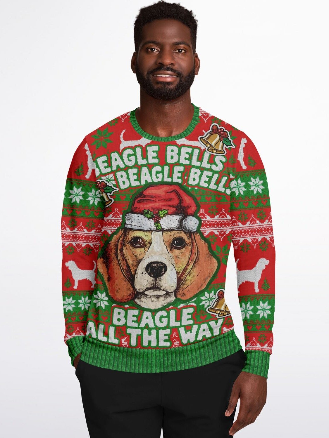 Beagle Bells Christmas Sweater | Funny Dog Holiday Sweatshirt | Beagle Mom Ugly Christmas Sweater | Pet Lover Gift product image (7)