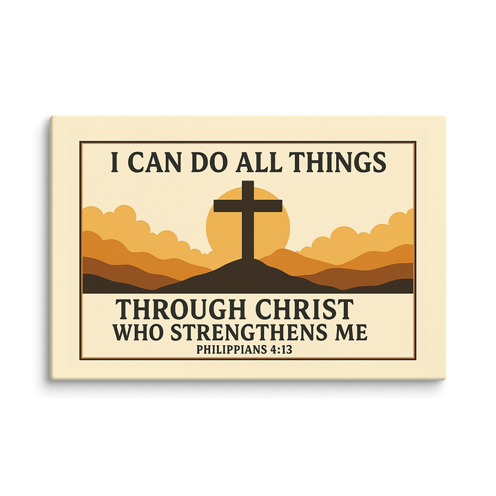 Philippians 4:13 Wall Art – I Can Do All Things Through Christ | Christian Motivational Decor product image (1)