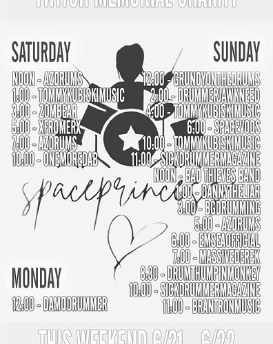 Earlier this week we lost a friend and member of our Twitch drumming community. Her name was SpacePrincess, or as we knew her...