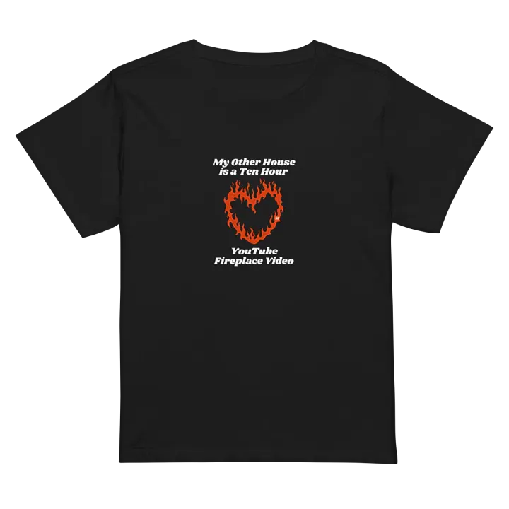 Flaming Heart - My Other House is a Ten Hour YouTube Fireplace Video | High Waisted Tee product image (1)