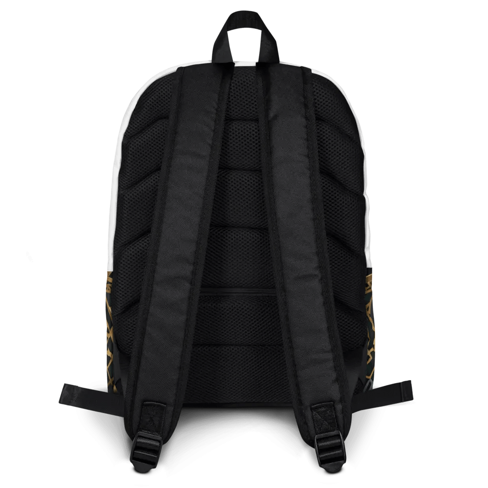 Golden Arabesque Monogram All-Over Print Backpack product image (3)