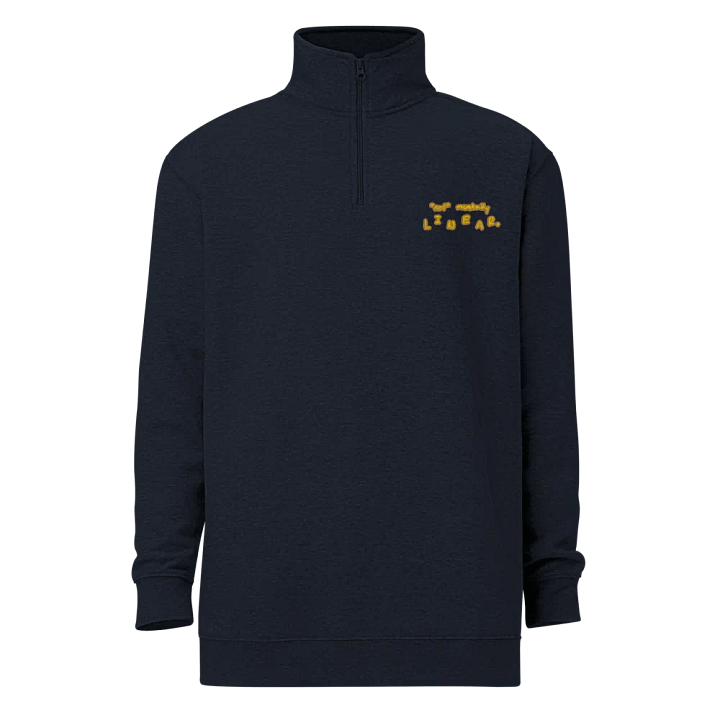 *not* mentally linear. (honey design) embroidered quarter zip product image (2)