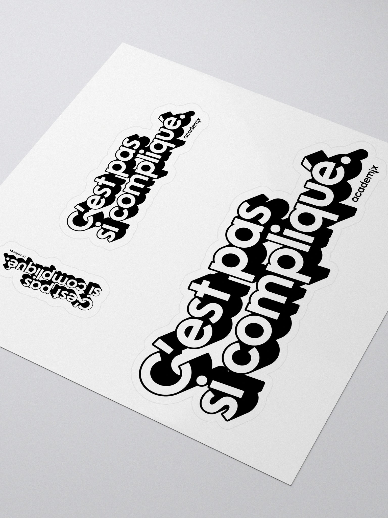 Sticker C'est pas si compliqué. Noir product image (3)