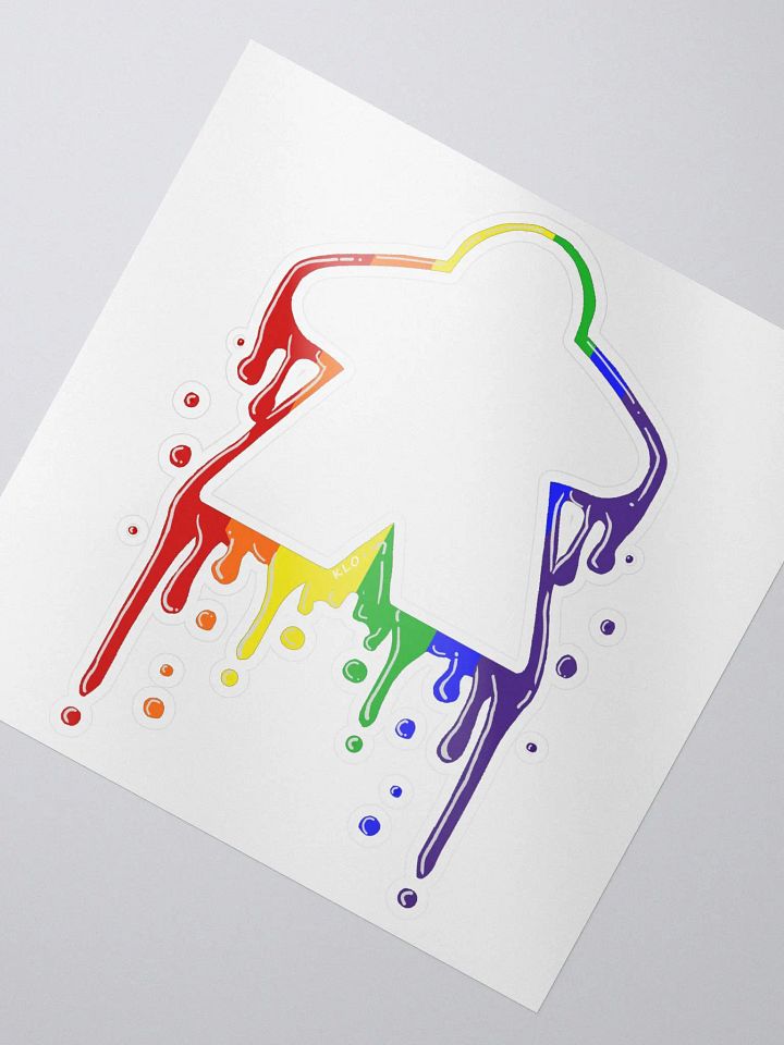Drippy Rainbow Meeple Sticker product image (1)