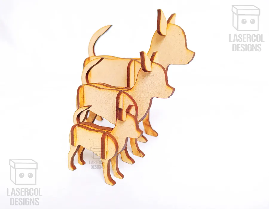 Dogs 3d Puzzle (3 Sizes) Set 2 - Laser Cut Files product image (9)
