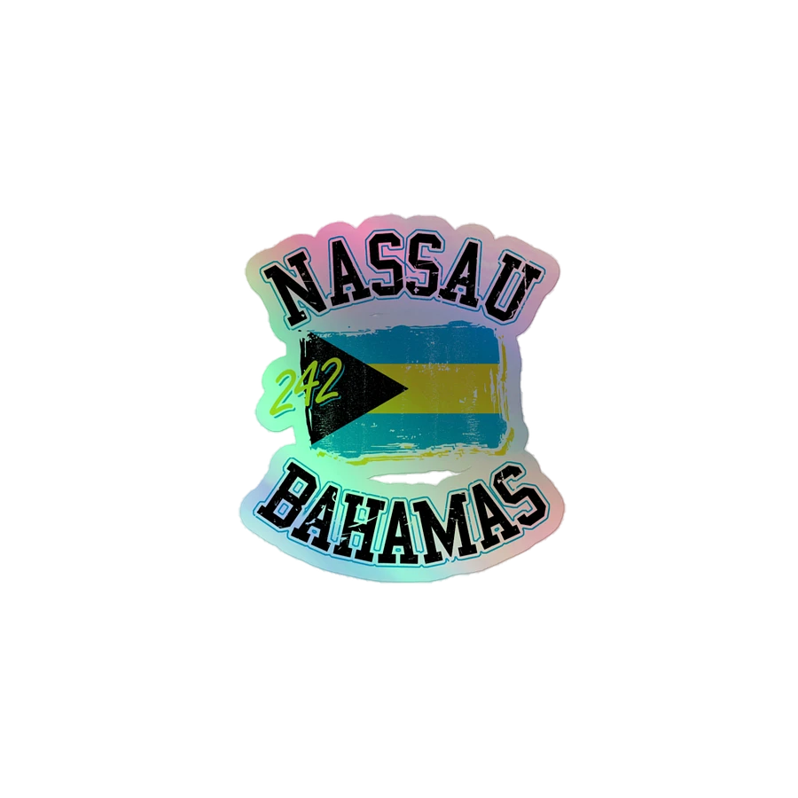 Nassau Bahamas Sticker Holographic : Bahamas Flag 242 product image (2)