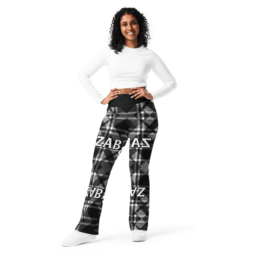 Zabu Checkered Plaid Flare Leggings product image (6)