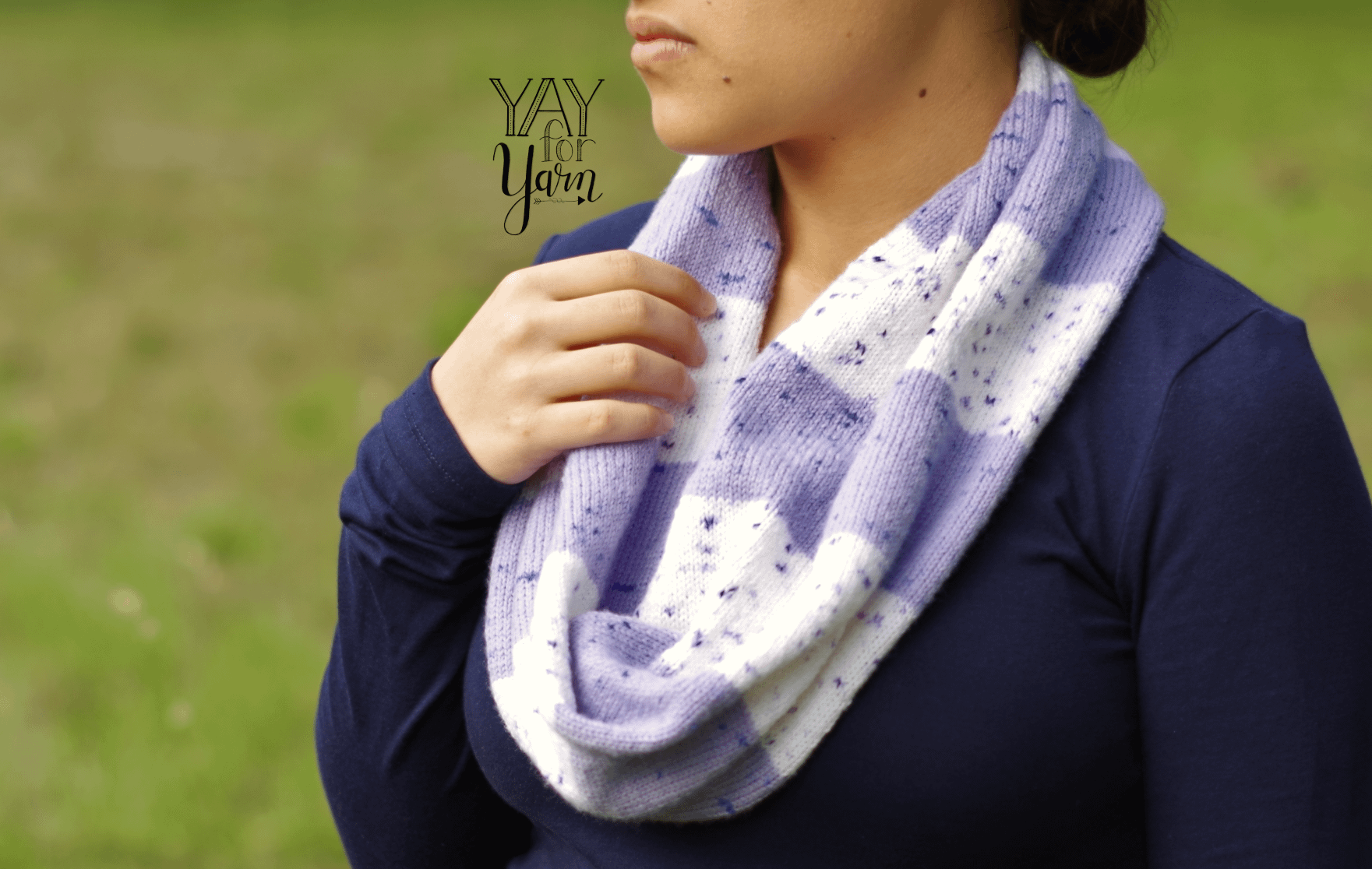 Speckled Stripes Infinity Scarf - PDF Knitting Pattern & Video Tutorial product image (3)