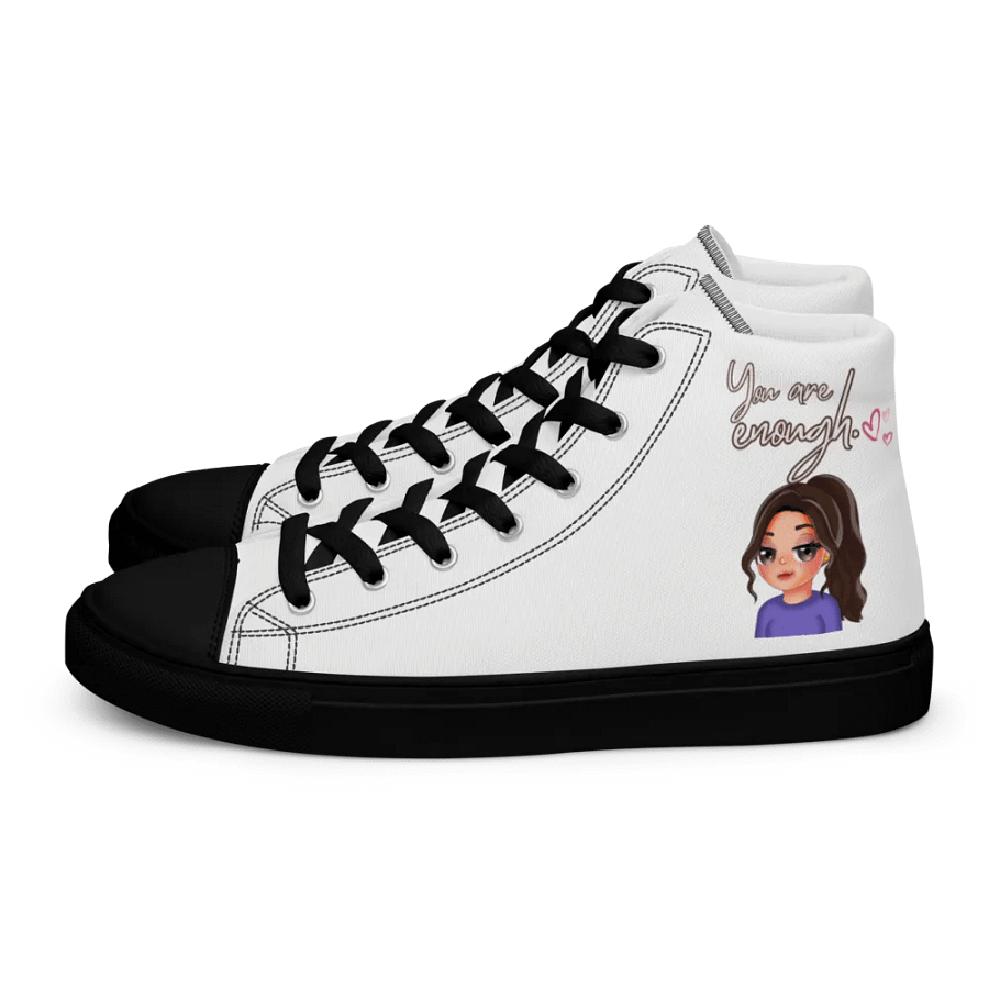 You Are Enough - Women's High Top Canvas Shoes product image (1)