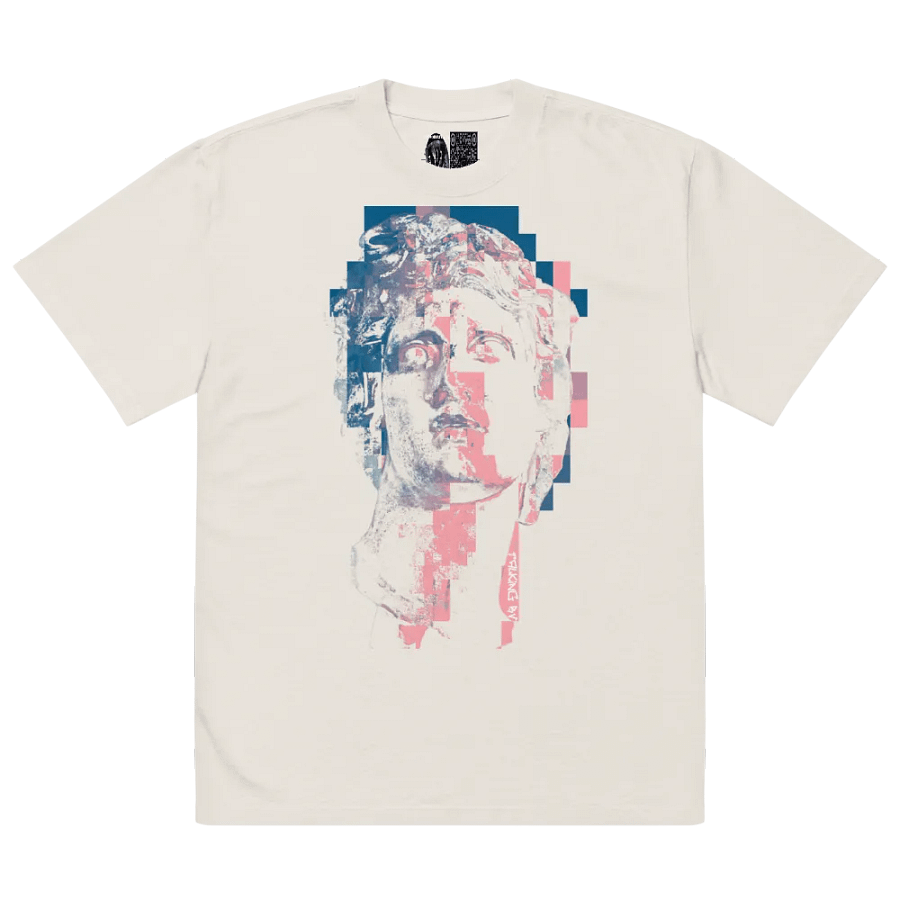 Pink Macintosh Plus Glitched Floral Shoppe Oversized Faded T-Shirt product image (2)