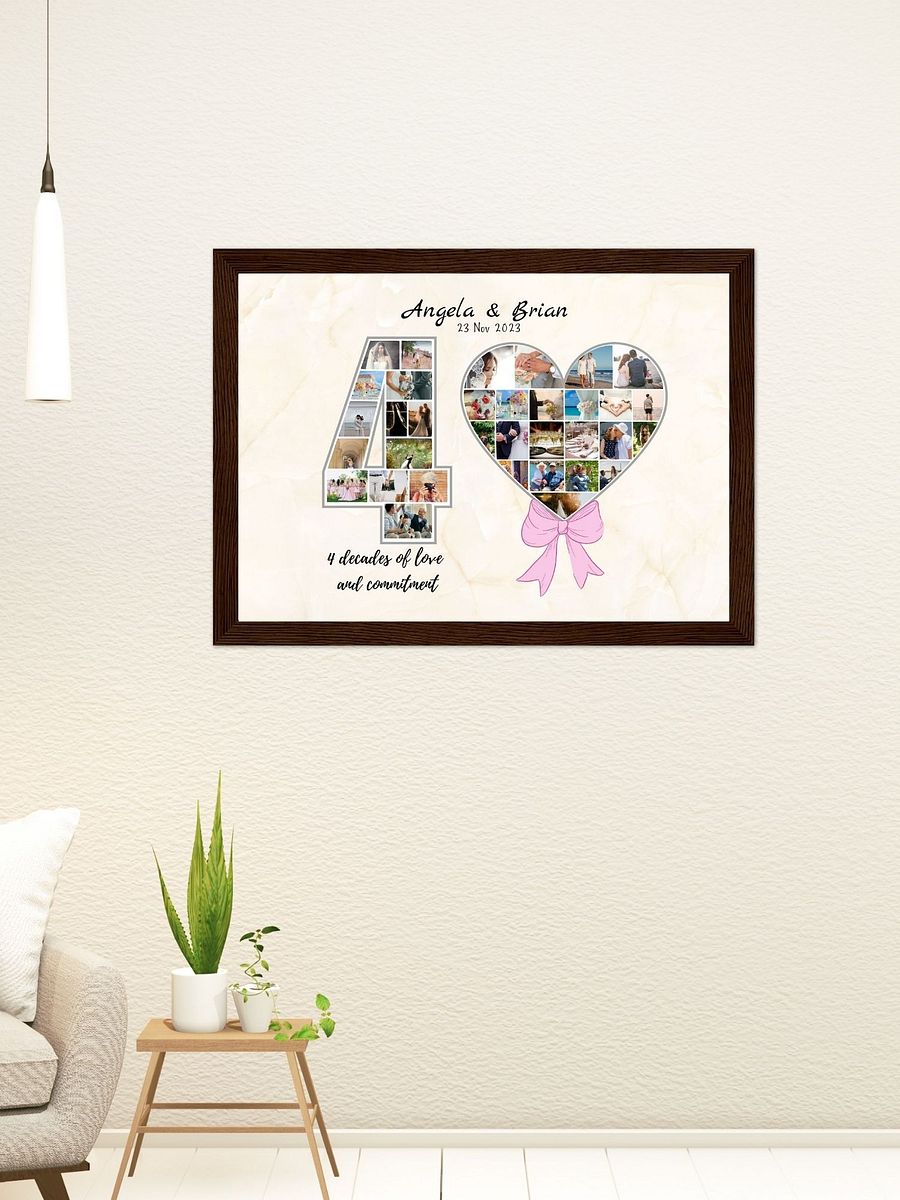 40 Year Wedding Anniversary Photo Collage Canva Template product image (7)