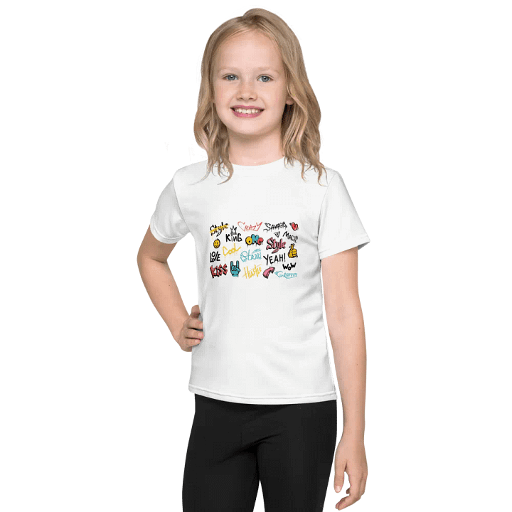 Crew Neck T Shirt Abstract Graffiti lettering Elements product image (1)