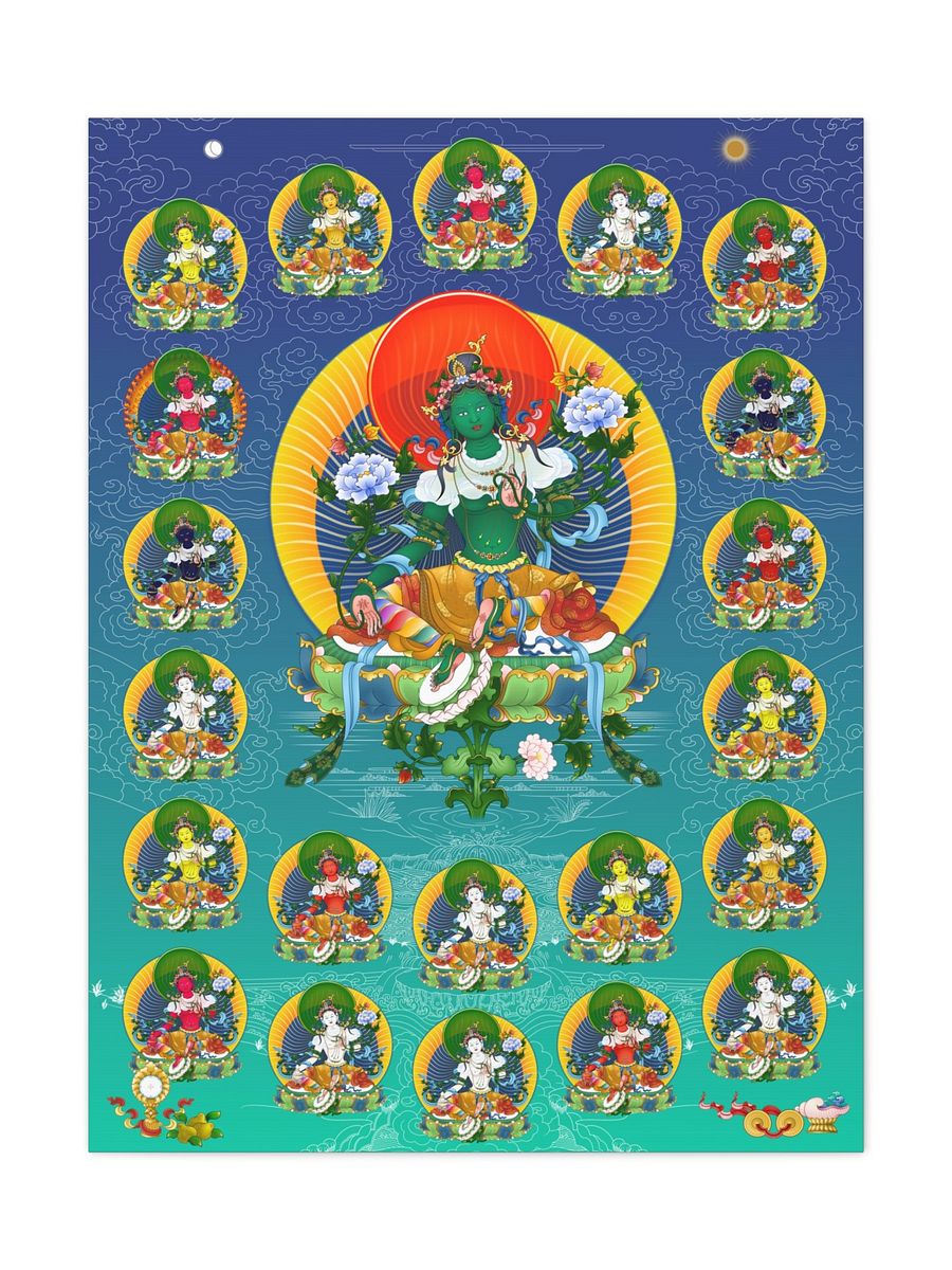 Twenty-one Taras thankga canvas print product image (1)