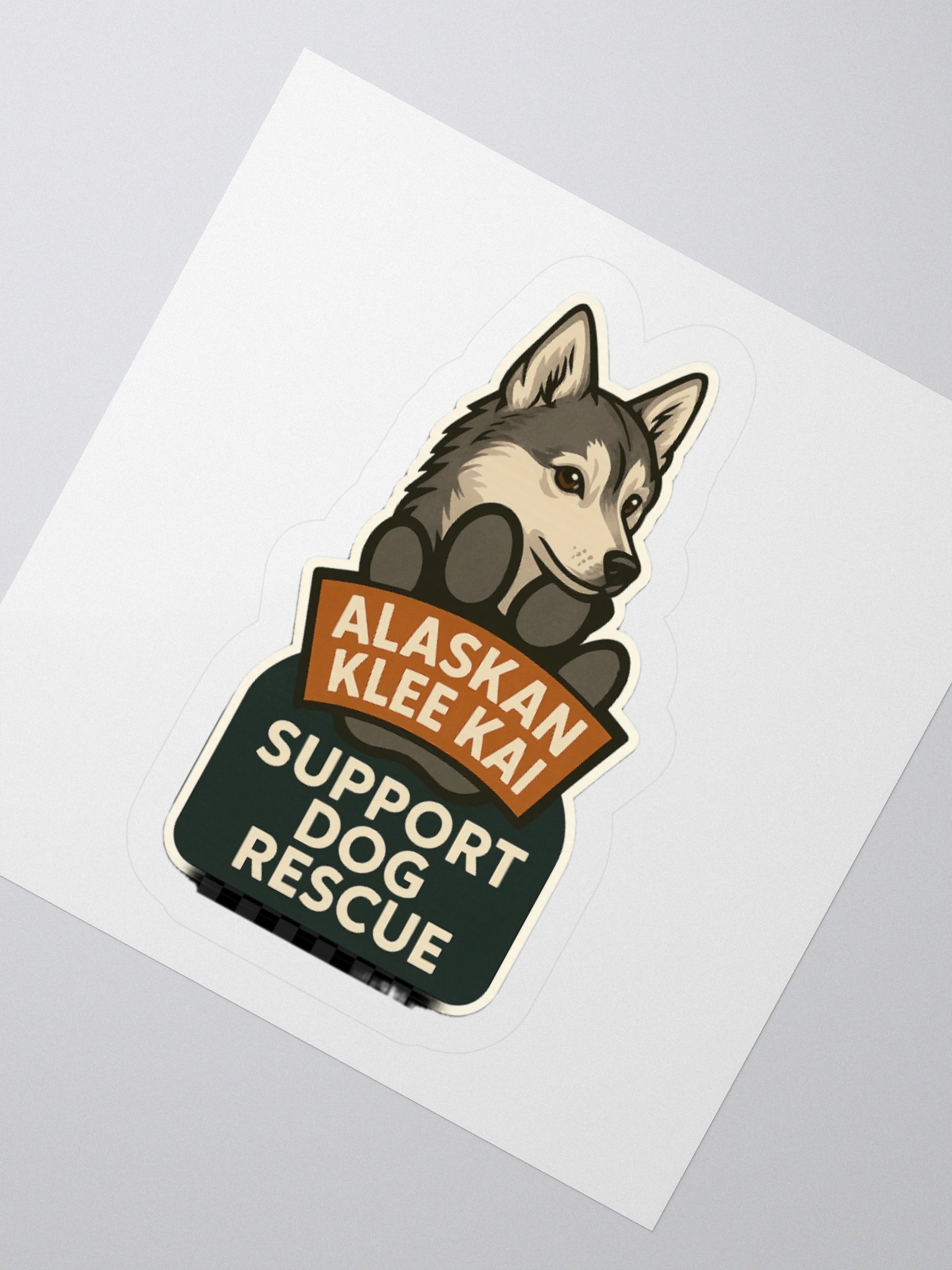 Cordell’s Paw Pack Sticker – Alaskan Klee Kai Rescue Edition (Cordell’s Shelter Collection) product image (4)