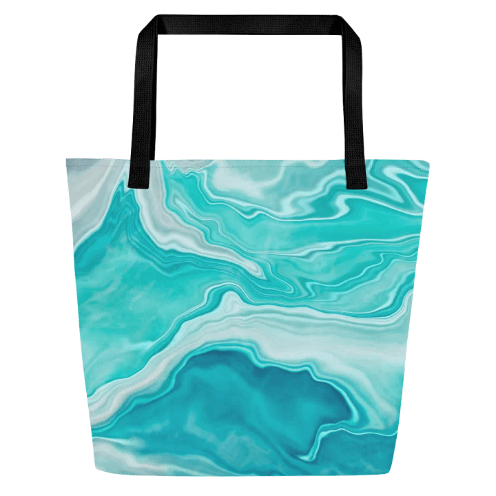 Icy blue crashing waves Abstraxt art product image (1)