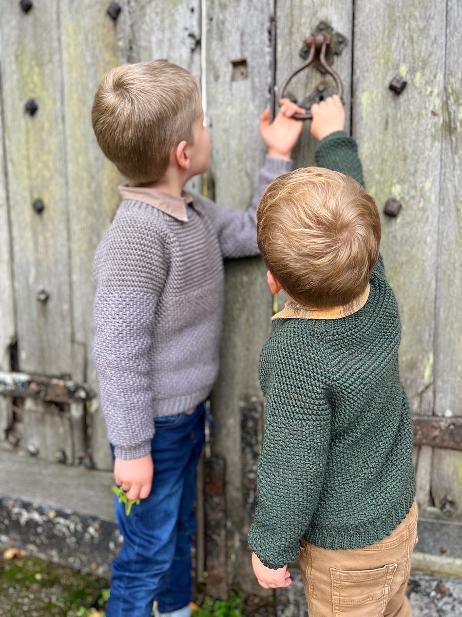 HERRINGBONE MOSS CHILD SWEATER CROCHET PATTERN product image (8)