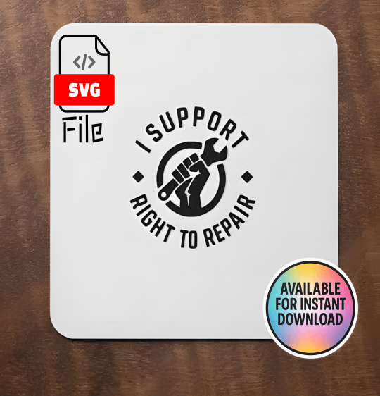 Digital Laptop Sticker tech right to repair activist laptop decal Instant Download consumer rights advocacy eco ethical Tech Nerd vinyl Gift product image (1)