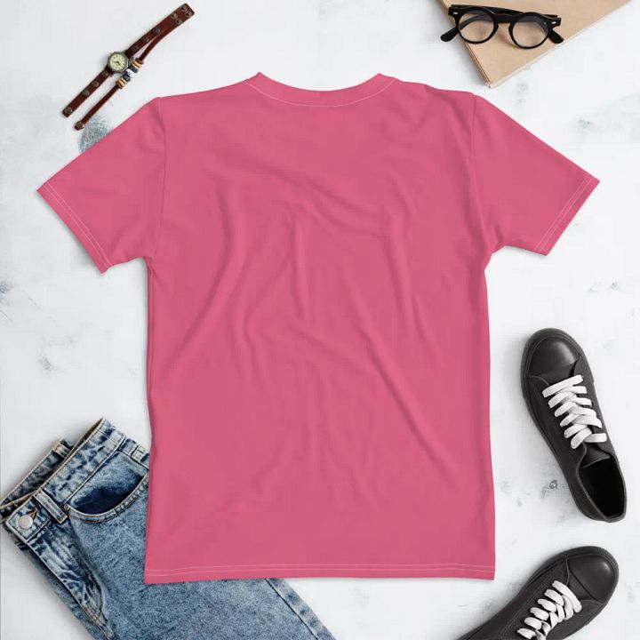 Plain Rosy Pink True Summer Women's Crewneck Polyester Heavyweight Premium T-Shirt by Treasure Pie product image (2)