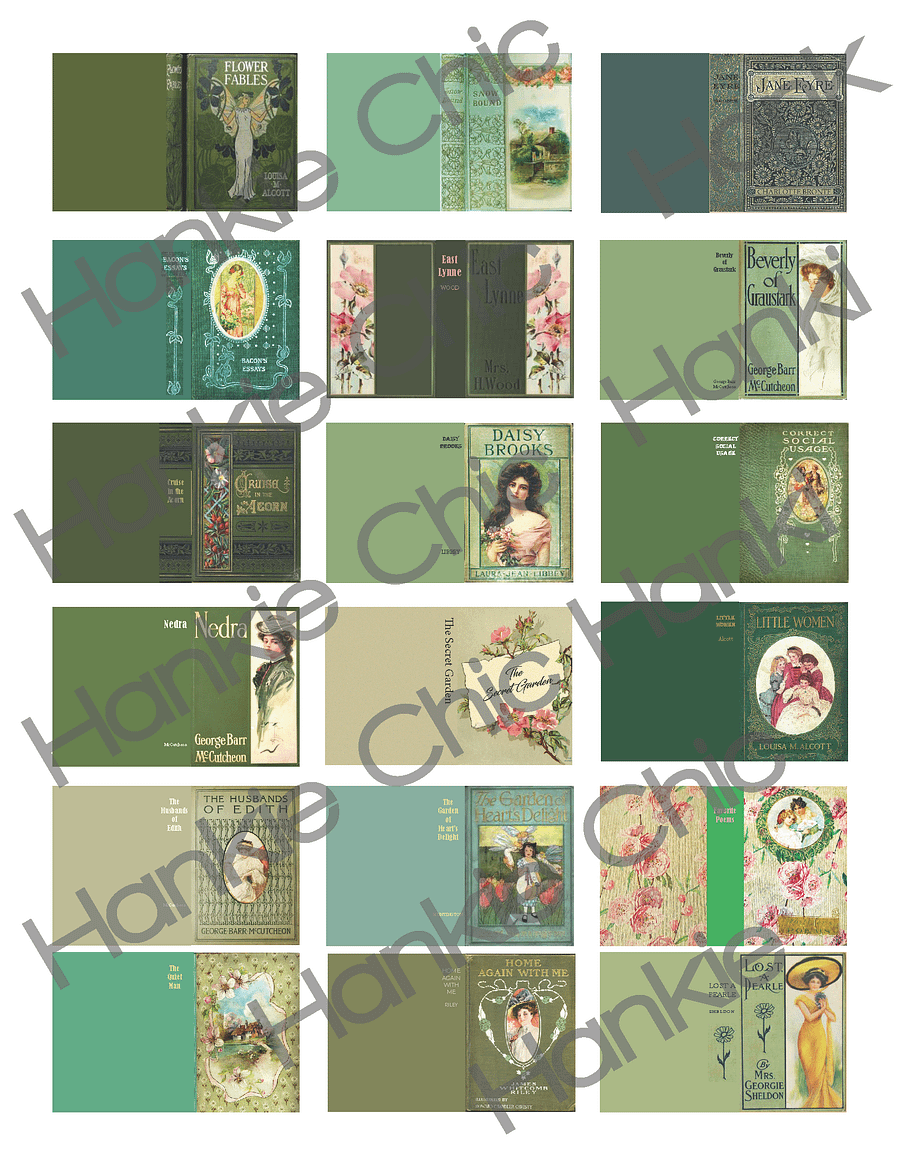 1:6 scale printable PDF books for 12