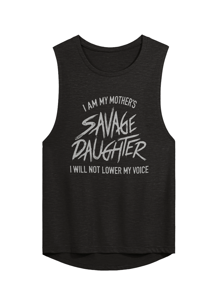 Savage Daughter Women's Flowy Muscle Tank (white print) product image (2)