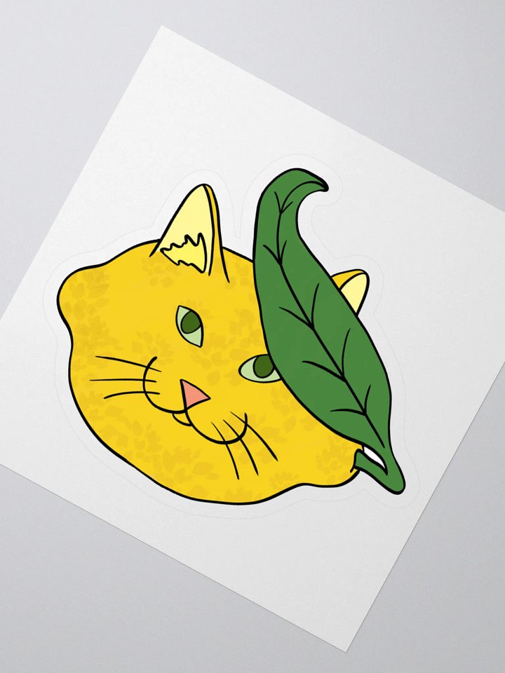 Lemon Cat Kiss Cut Stickers product image (2)