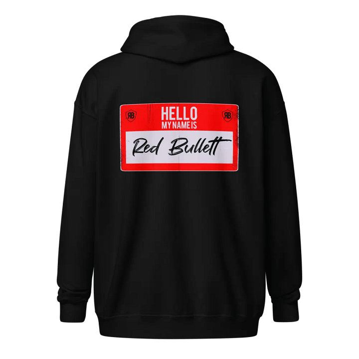 Red Bullett Name Tag Zip-Up Hoodie product image (6)