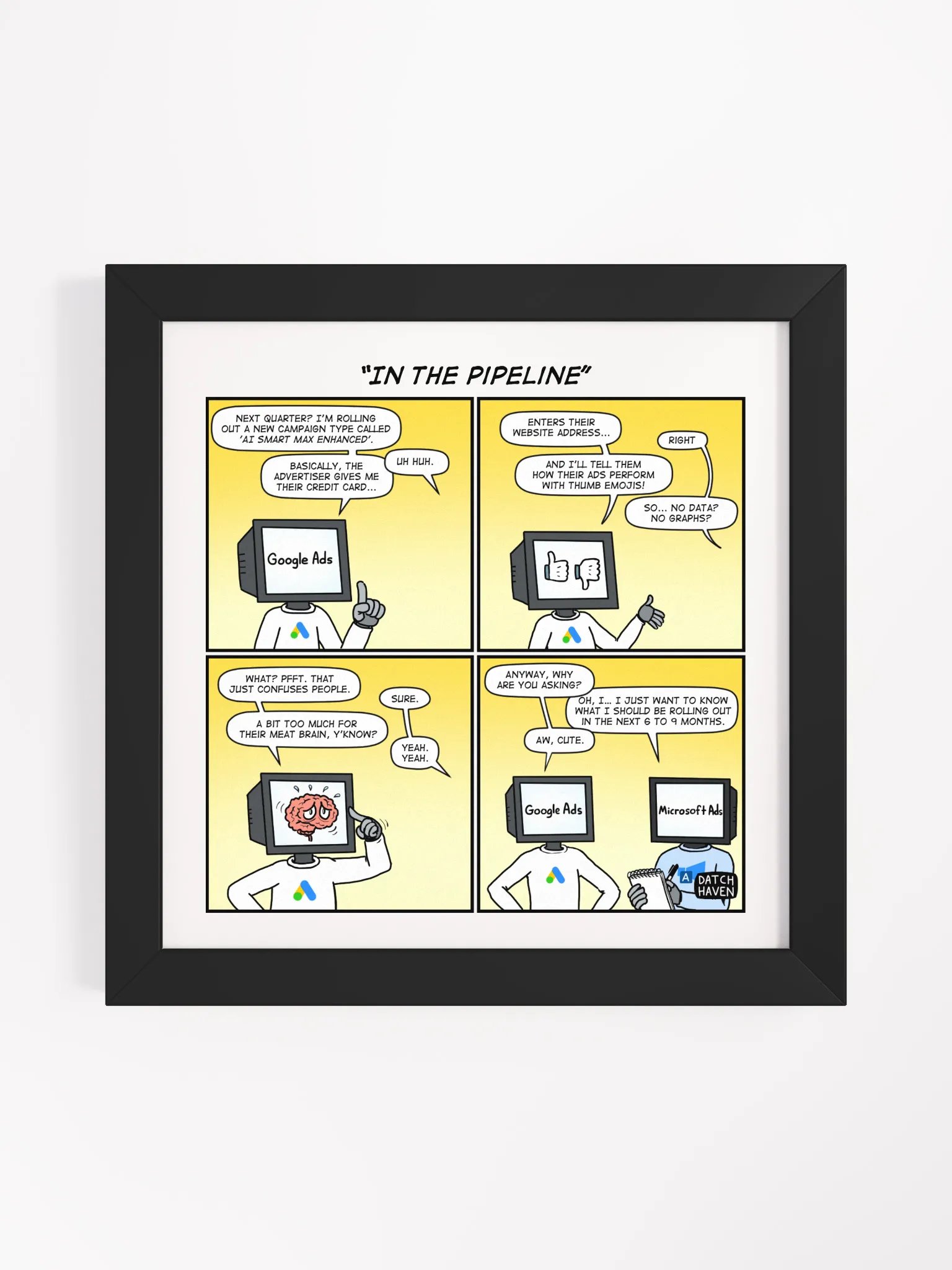 "In the pipeline" framed poster (square) product image (3)