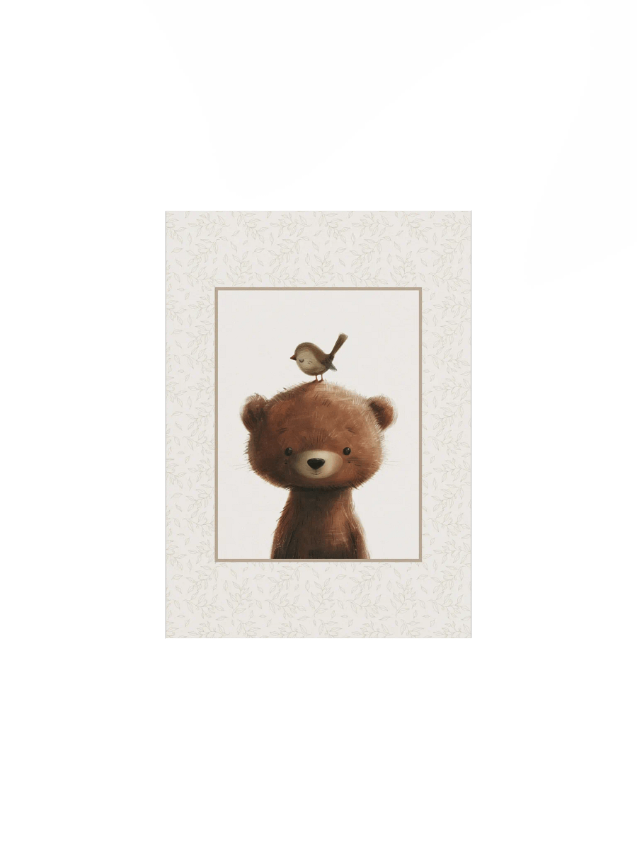 Woodland Bear Boho Nursery Print product image (2)