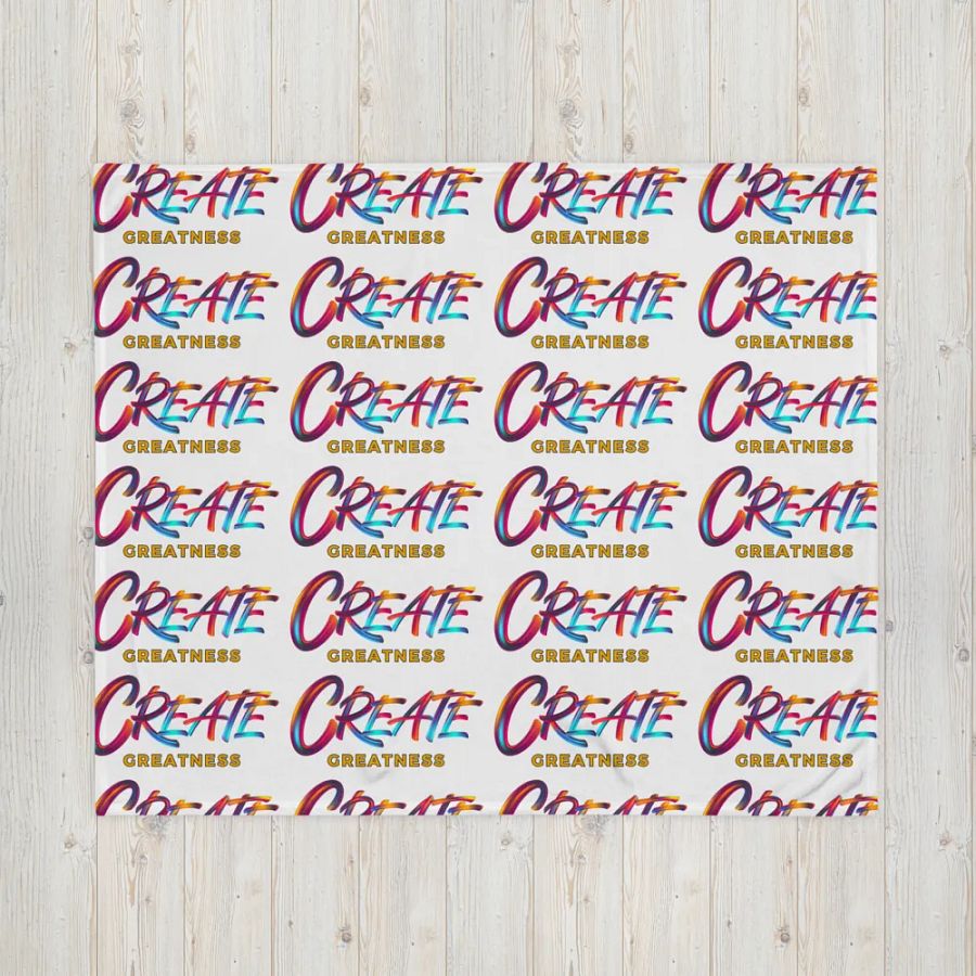 Create Greatness Patterned Throw Blanket product image (4)