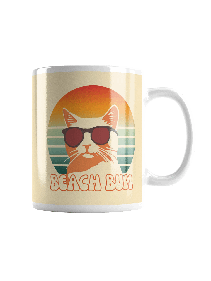 Beach Bum Cat Sunglasses Ceramic Mug product image (1)