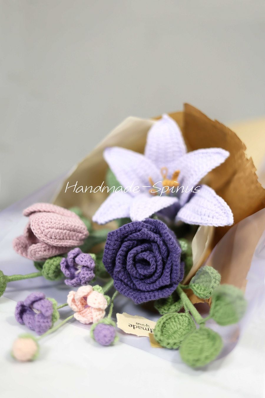 Purple Poetic Crochet Knit Bouquet product image (5)